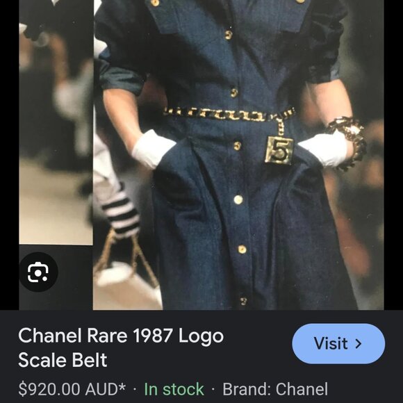 CHANEL #5 1987 Belt Authentic Very Rare - Picture 8 of 9